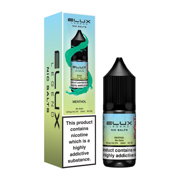 Elux Legend 10ml Nicotine Salt E-Liquids MENTHOL 10mg Nic Salts