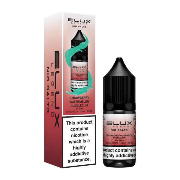 Elux Legend 10ml Nicotine Salt E-Liquids STRAWBERRY WATERMELON BUBBLEGUM 20mg Nic Salts