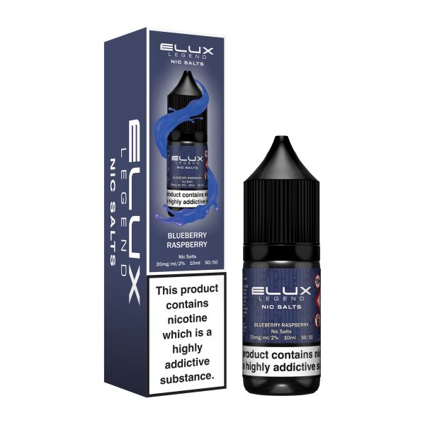 Elux Legend 10ml Nicotine Salt E-Liquids BLUEBERRY RASPBERRY 20mg Nic Salts