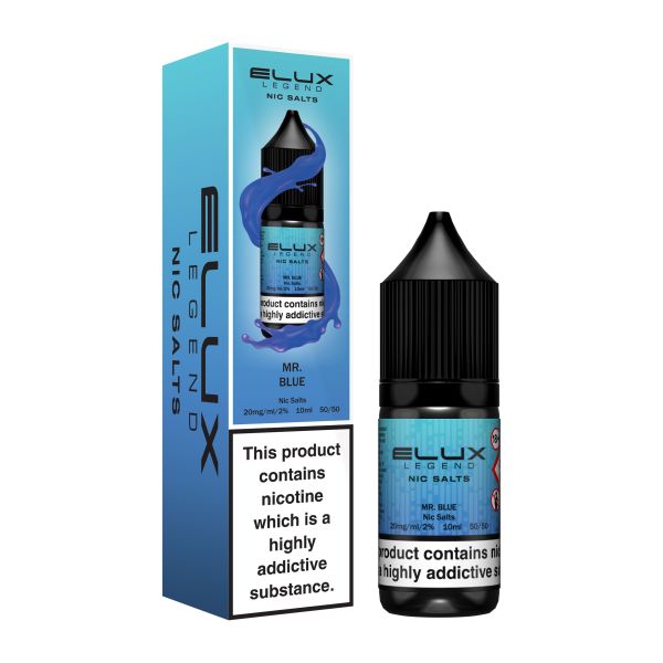 Elux Legend 10ml Nicotine Salt E-Liquids MR BLUE 20mg Nic Salts