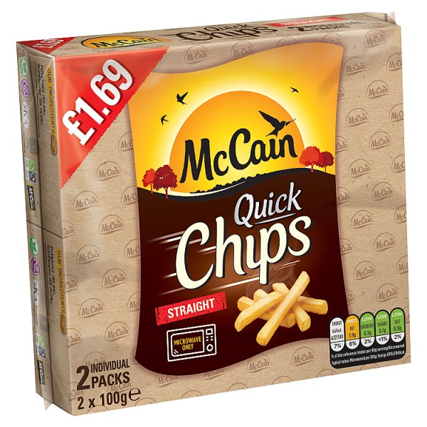 McCain Quick Chips Straight 2 x 100g (200g)