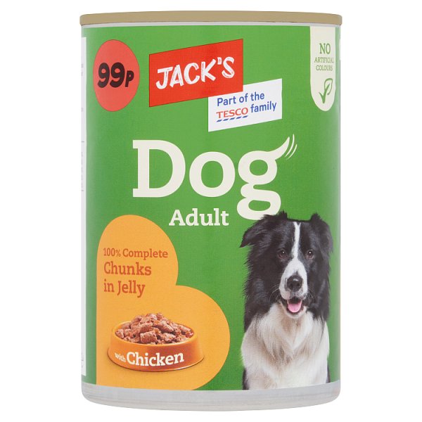 Jack's Dog Adult 100% Complete Chunks in Jelly with Chicken 415g