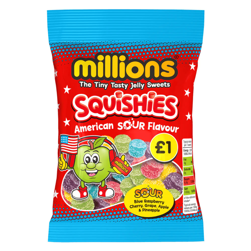 Millions Squishies American Sour Flavour 100g