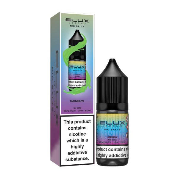 Elux Legend 10ml Nicotine Salt E-Liquids RAINBOW 10mg Nic Salts FULL BOX (10)