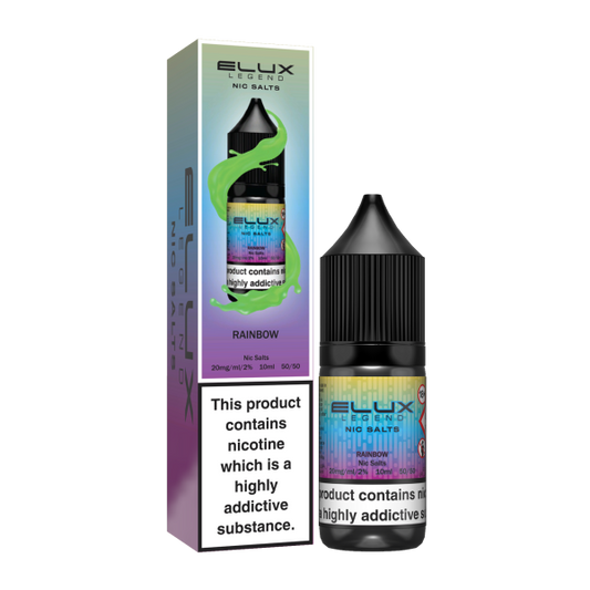 Elux Legend 10ml Nicotine Salt E-Liquids RAINBOW 10mg Nic Salts