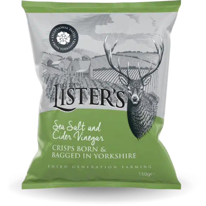 Listers Sea Salt & Cider Vinegar Crisps 150g