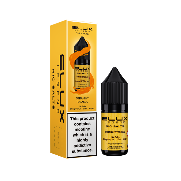 Elux Legend 10ml Nicotine Salt E-Liquids STRAIGHT TOBACCO 20mg Nic Salts