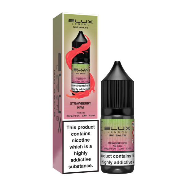 Elux Legend 10ml Nicotine Salt E-Liquids STRAWBERRY KIWI 20mg Nic Salts