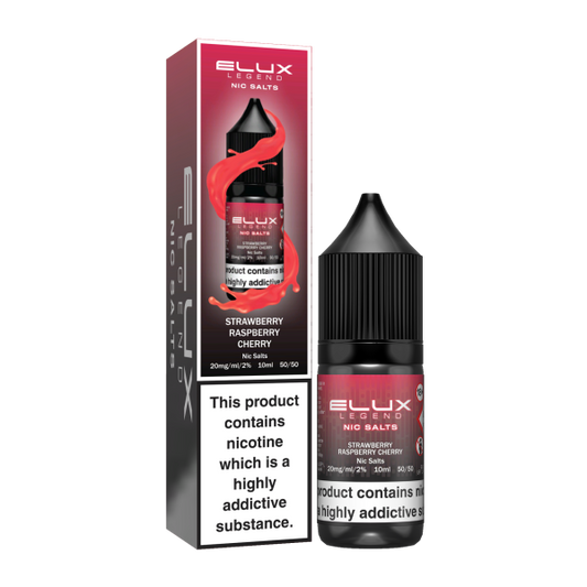 Elux Legend 10ml Nicotine Salt E-Liquids STRAWBERRY RASPBERRY CHERRY 20mg Nic Salts