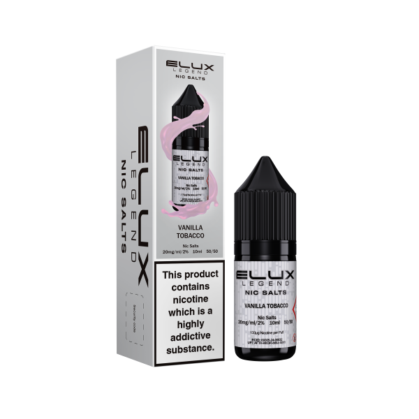 Elux Legend 10ml Nicotine Salt E-Liquids VANILLA TOBACCO 20mg Nic Salts