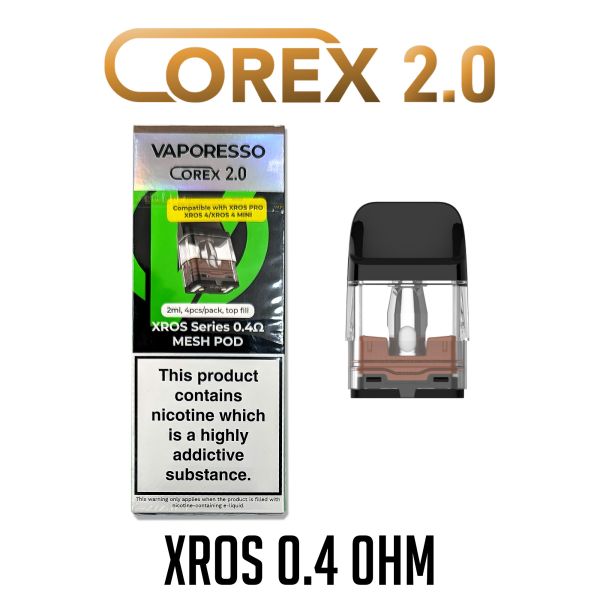Vaporesso XROS Series COREX 2.0 Replacement Pods 0.4 Ohm (4 Pack)