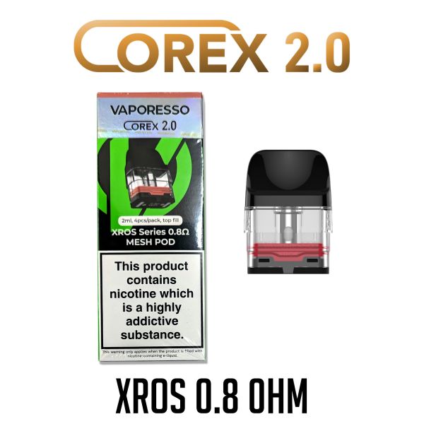 Vaporesso XROS Series COREX 2.0 Replacement Pods 0.8 Ohm (4 Pack)