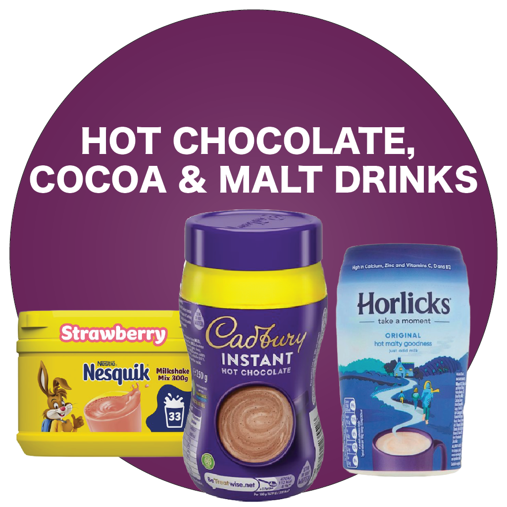 Hot Chocolate, Cocoa & Malt Drinks