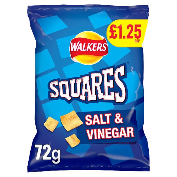 Walkers Squares Salt & Vinegar 72g