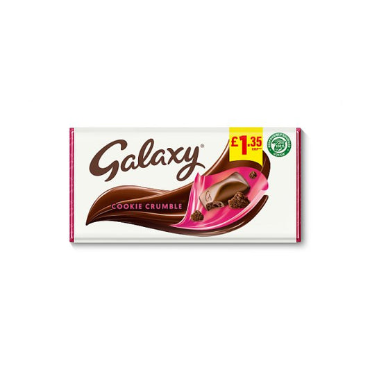 Galaxy Cookie Crumble & Milk Chocolate Block Bar 114g