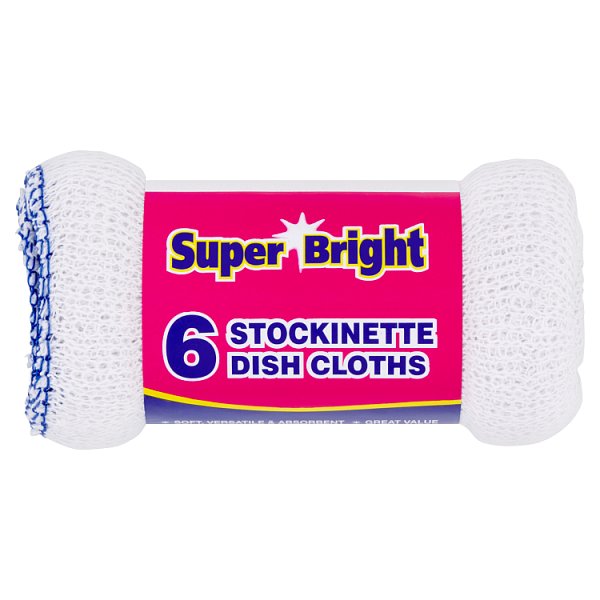 Super Bright 6 Stockinette Dish Cloths