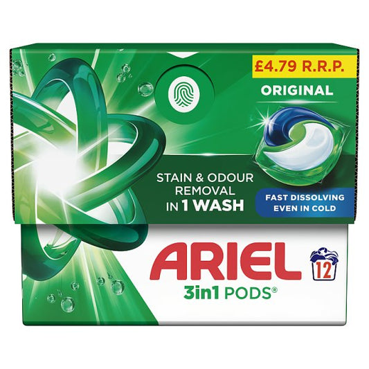 Ariel 3in1 PODS® Washing Capsules 12