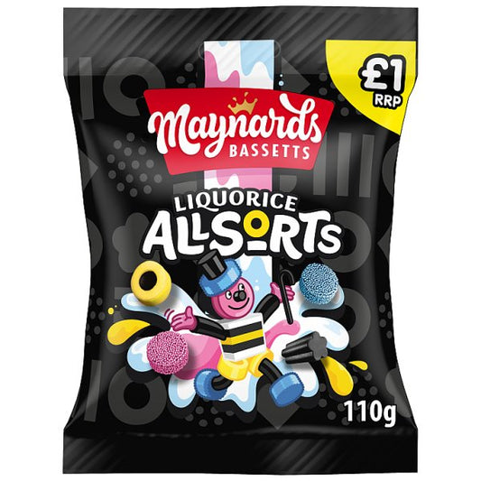 Maynards Bassetts Liquorice Allsorts Candy 110g