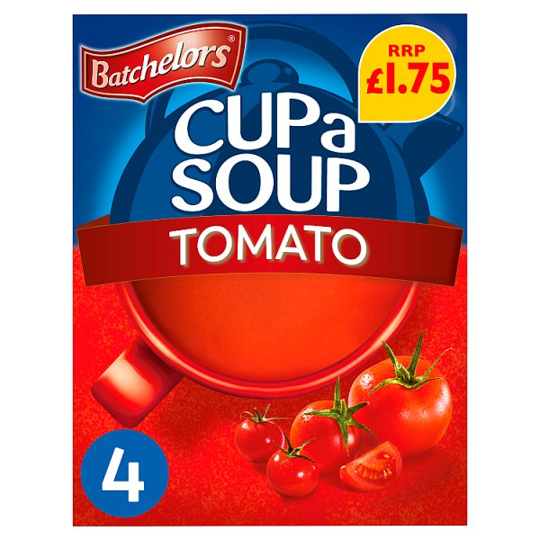 Batchelors Cup a Soup Tomato 4 Instant Soup Sachets 93g