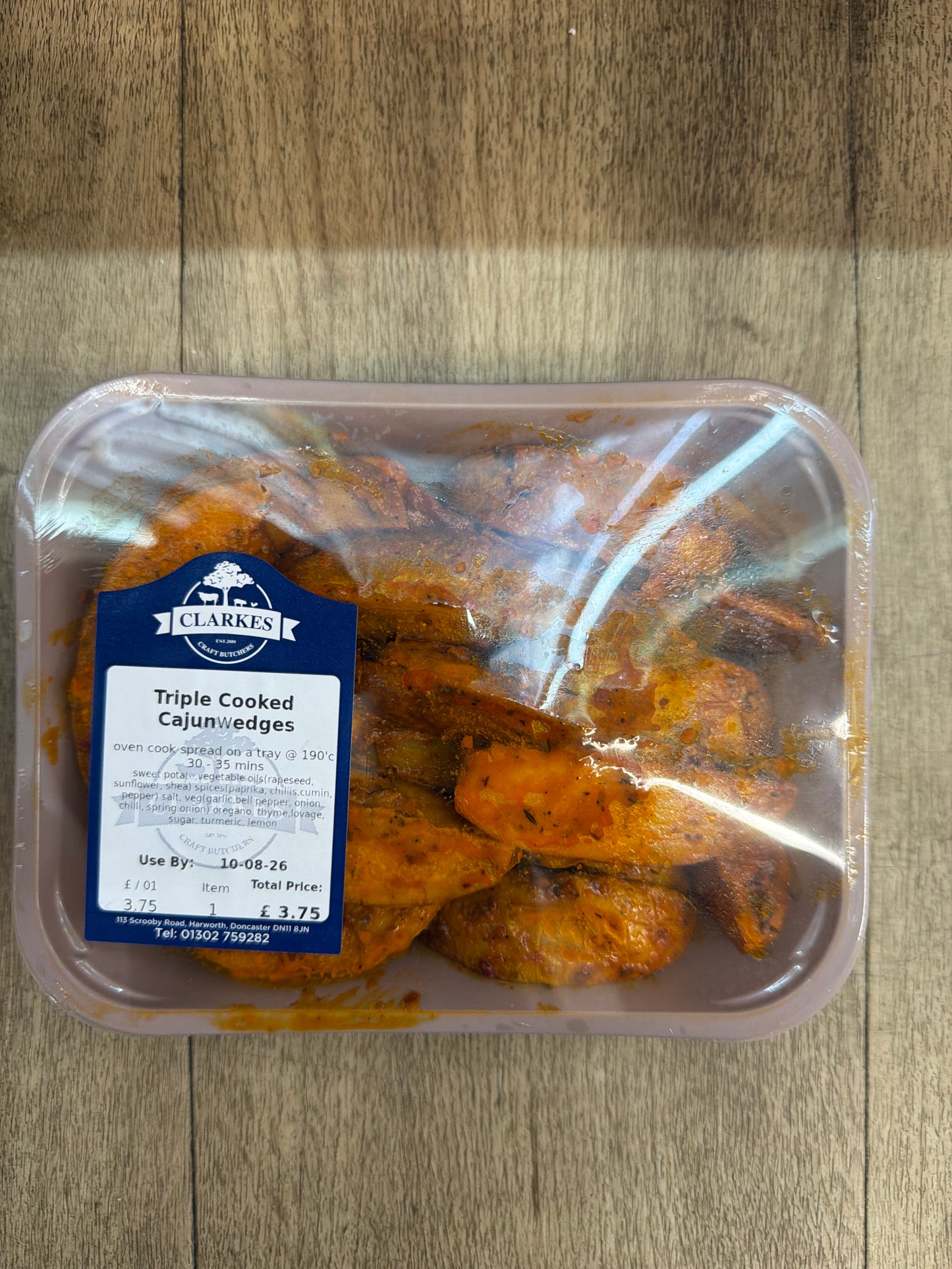 Clarkes Butchers Triple Cooked Cajun Potato Wedges