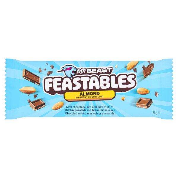 Feastables Mr Beast Almond Milk Chocolate with Almond Chunks 60g