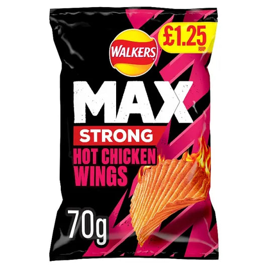 Walkers Max Strong Hot Chicken Wings 70g