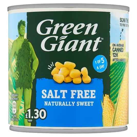 Green Giant Salt Free Sweetcorn 340g