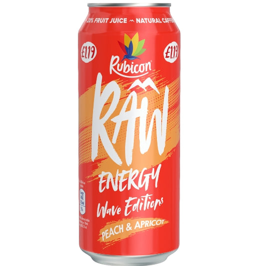 Rubicon Raw Energy Peach & Apricot 500ml