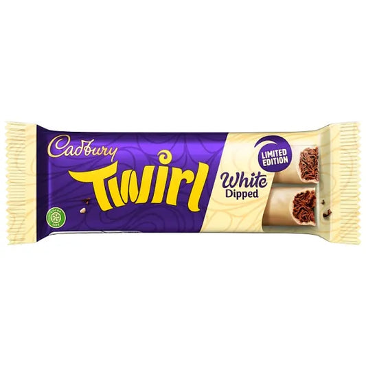 Cadburys Twirl White Dipped Chocolate Bar 43g