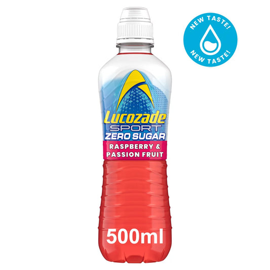 Lucozade Sport Drink Zero Sugar Raspberry & Passion Fruit 500ml