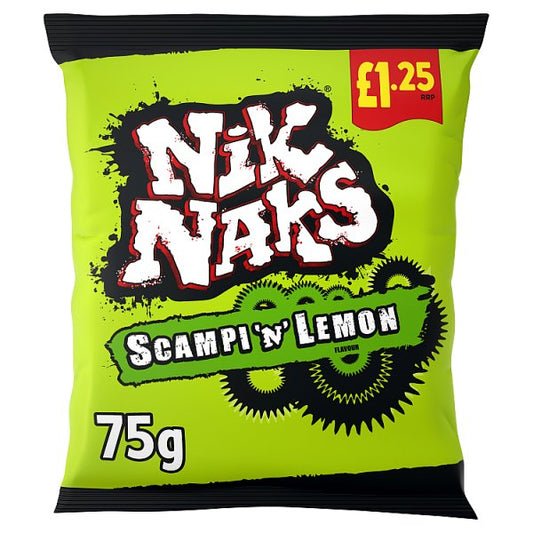 Nik Naks Scampi 'N' Lemon Crisps 75g