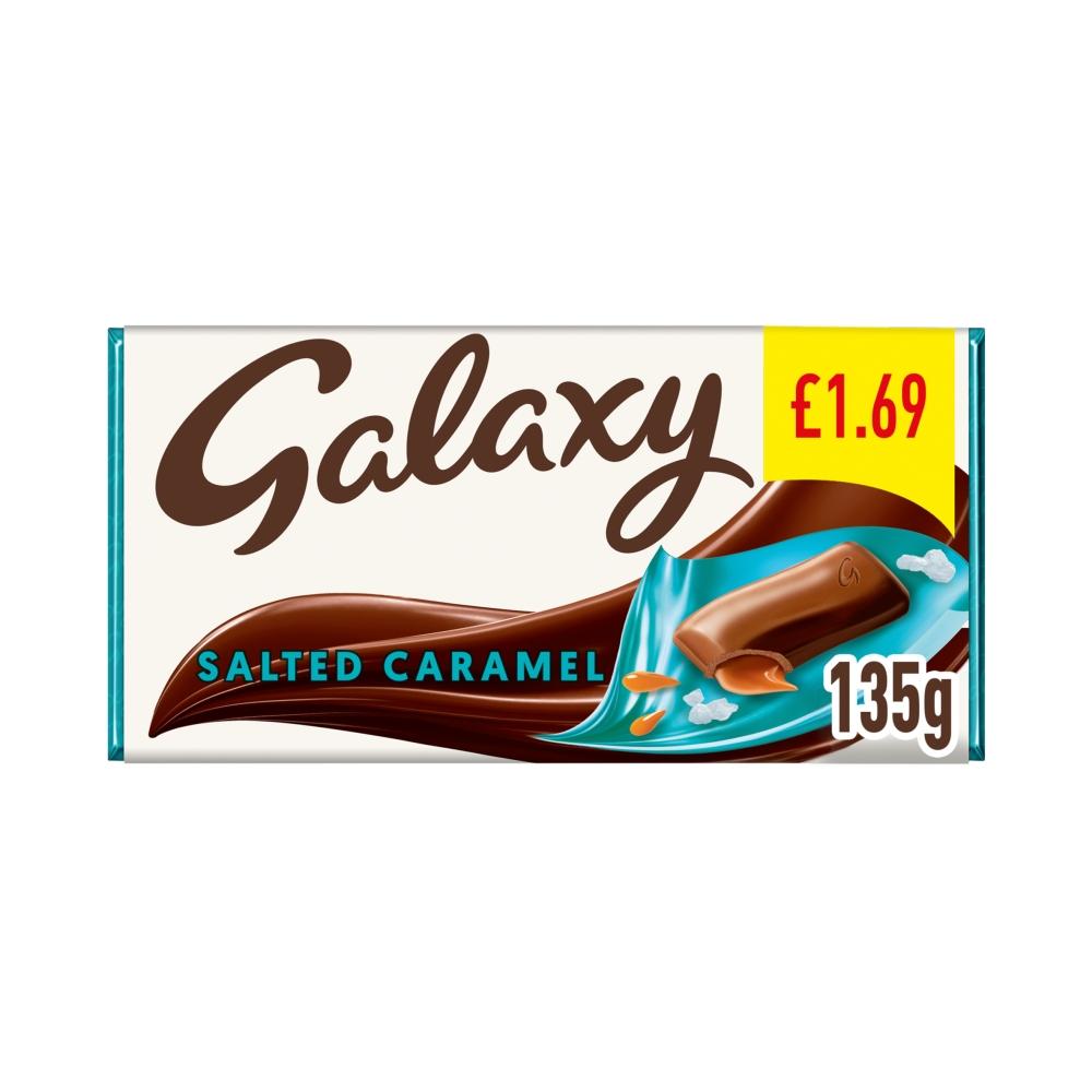 Galaxy Salted Caramel & Milk Chocolate Block Bar 135g