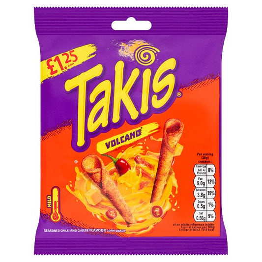 Takis Volcano Seasoned Chilli and Cheese Flavour Corn Snack 55g