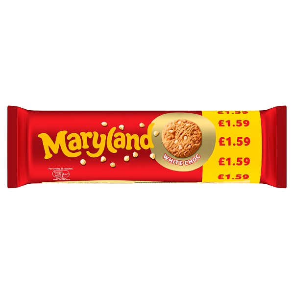 Maryland White Choc Cookies 200g