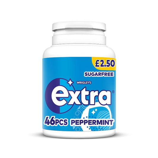 Extra Peppermint Sugarfree Chewing Gum Bottle 46 Pieces