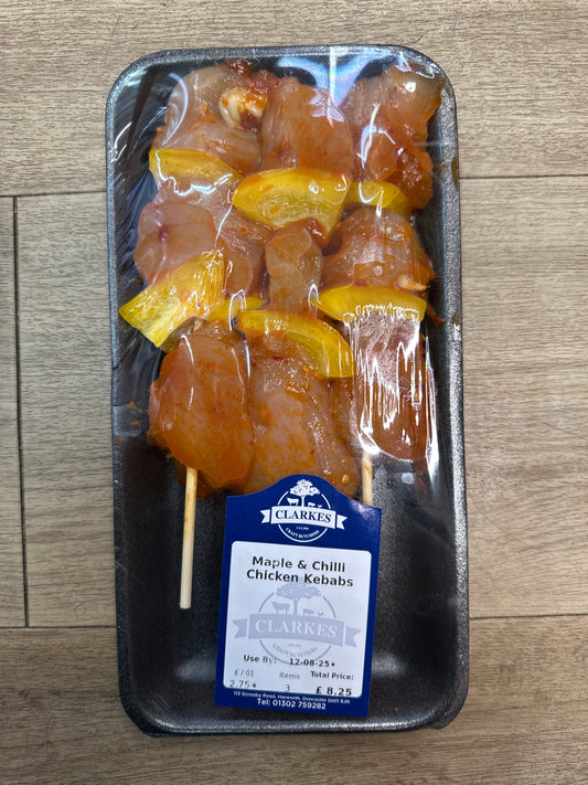 Clarkes Butchers Maple & Chilli Chicken Kebabs