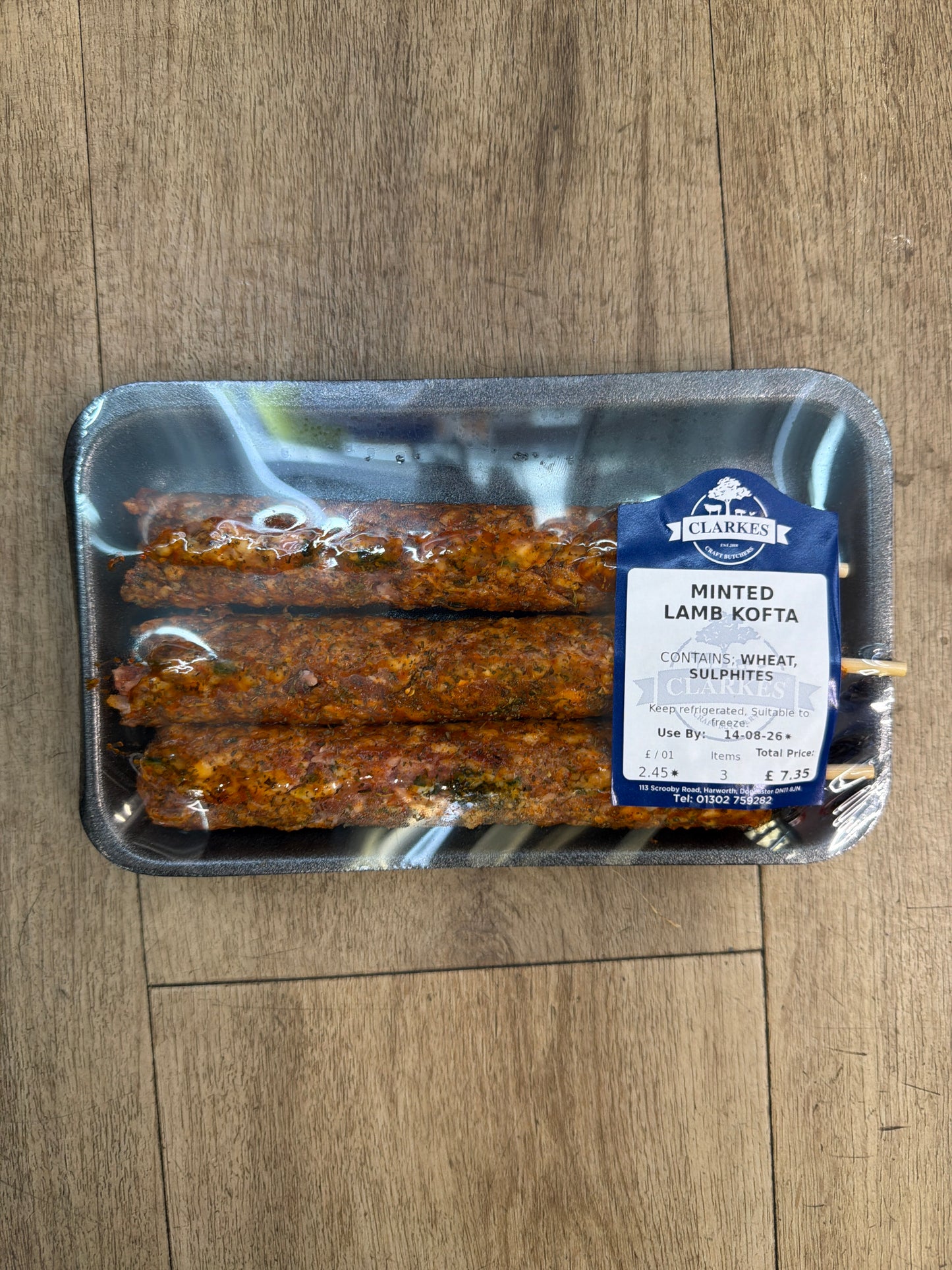 Clarkes Butchers Minted Lamb Kofta Kebabs