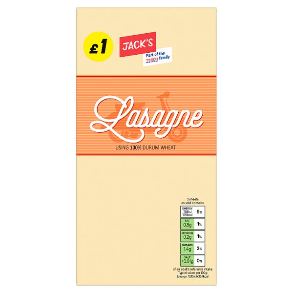 Jack's Lasagne Sheets 250g