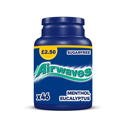 Airwaves Menthol & Eucalyptus Sugarfree Chewing Gum Bottle 46 Pieces