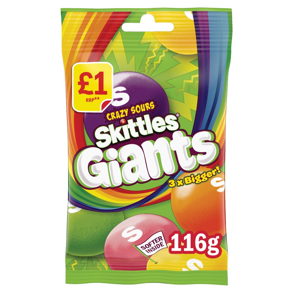 Skittles Giants Vegan Chewy Sour 109g