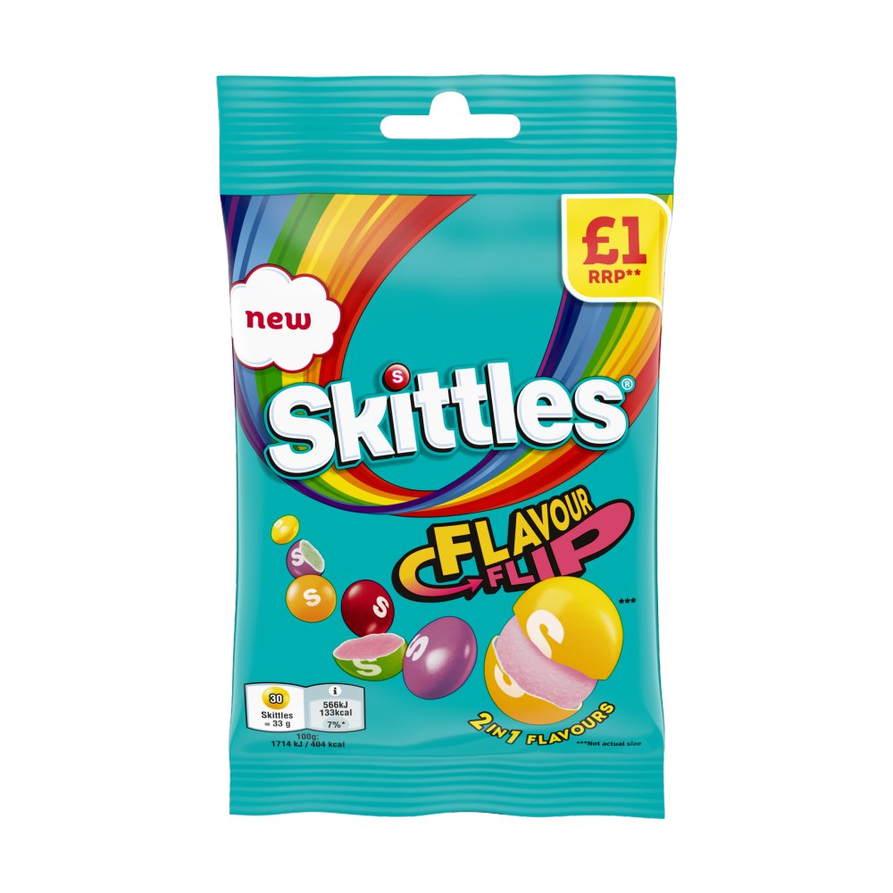 Skittles Fruit Flavour Flip Sweets 109g