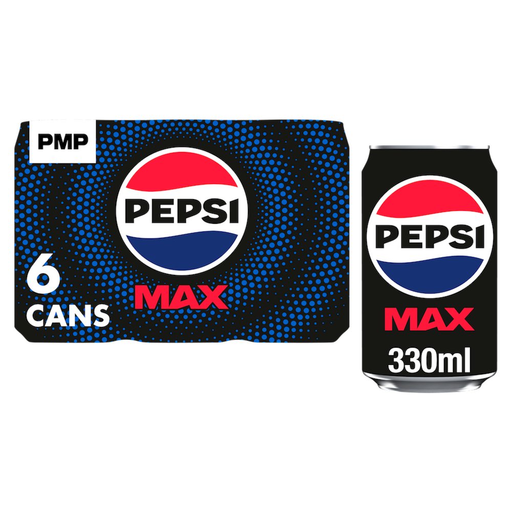Pepsi Max Cola Cans 6x330ml