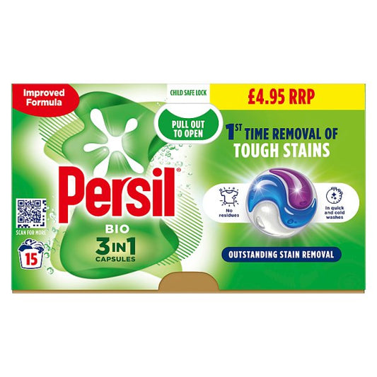 Persil 3 in 1 Washing Capsules Bio 15 Washes