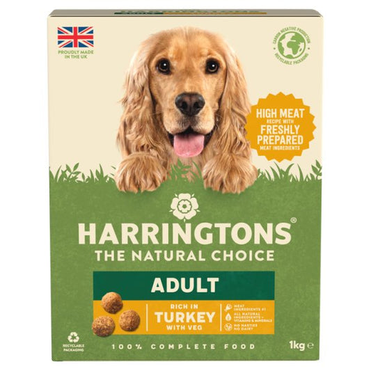 Harringtons Rich in Turkey with Veg Dry Adult Dog Food 1kg