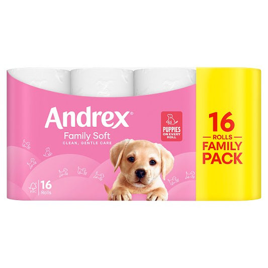 Andrex Family Soft Toilet Tissue 16 Rolls