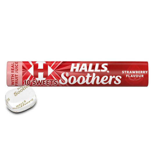 Halls Soothers Strawberry Flavour 45g