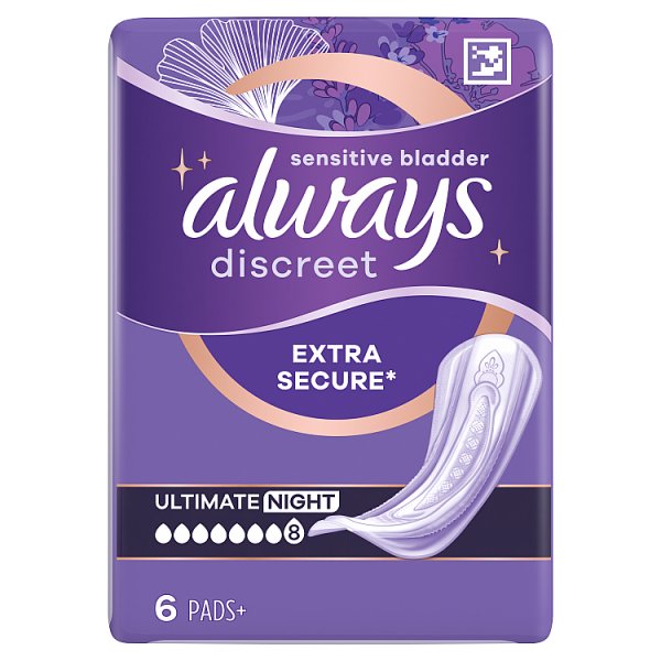 Always Discreet Incontinence Pads Ultimate Night x6