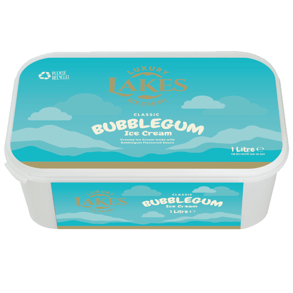 Lakes Bubblegum Ice Cream 1L