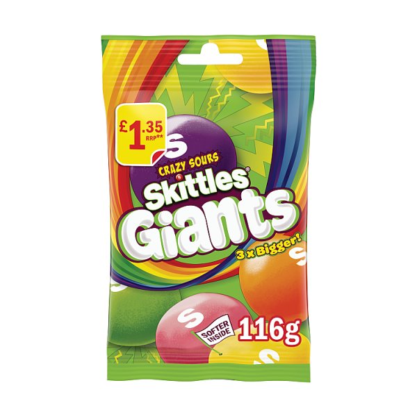 Skittles Giants Vegan Chewy Sour 109g