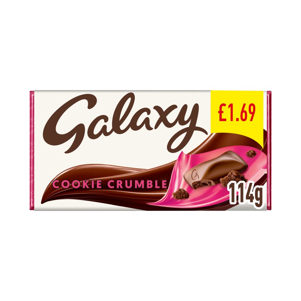 Galaxy Cookie Crumble & Milk Chocolate Block Bar 114g